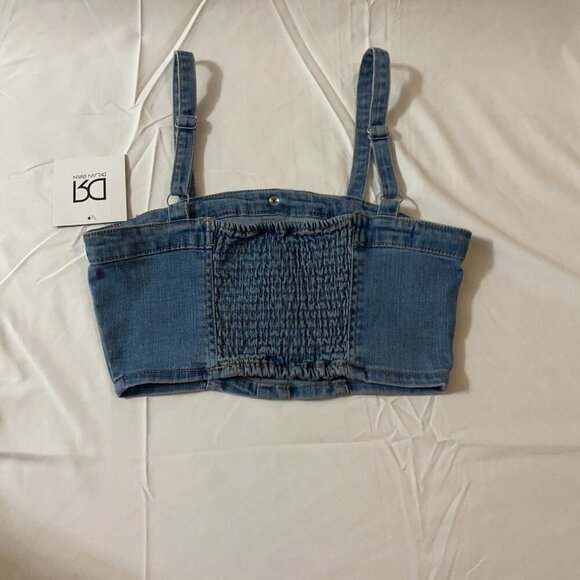 Dylan Ryan short blouse made of denim with a button design, elastic size S. - Picture 2 of 11